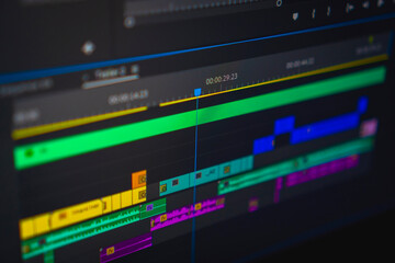 Professional video editing timeline. video editing concept.