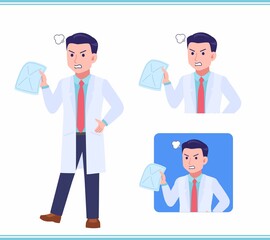 Young man in a lab coat