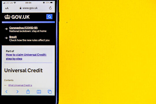 Government Website Homepage Screenshot For Universal Credit Financial Assistance