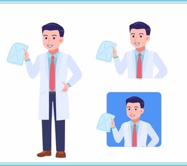 Young man in a lab coat