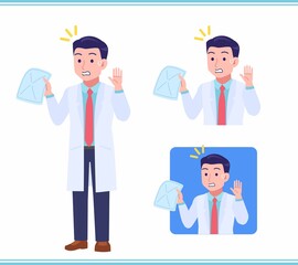 Young man in a lab coat