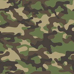 Fototapeta premium Camouflage military seamless vector pattern for clothing, fabric prints. modern.