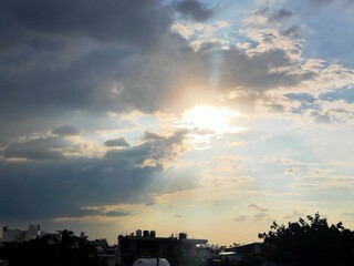 removal of black clouds and sun shining