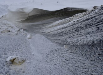 Beautiful image of snow in the tundra of Sweden.  Northern Europe. Art noise
