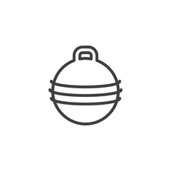 Fitness Ball line icon. linear style sign for mobile concept and web design. Rubber fitball outline vector icon. Symbol, logo illustration. Vector graphics