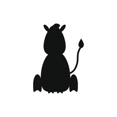 childish illustration of zebra on white background