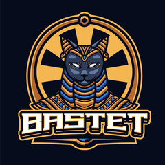 bastet Mascot logo template