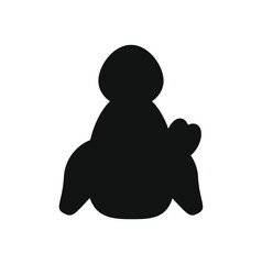 Fototapeta premium childish illustration of seal on white background