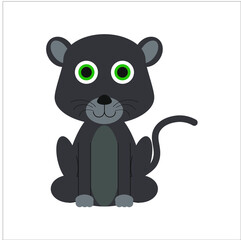 infant black panther baby illustration