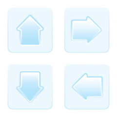 Set of buttons with raised icons