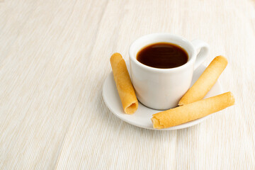 Crunchy Wafer Sticks Isolated on White Background
