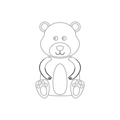 children's illustration of polar bear on white background