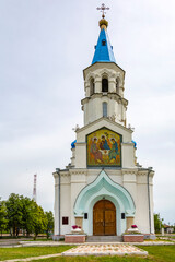 Fototapeta na wymiar Ancient Orthodox Church of the Holy Trinity in the village of Krasnoye