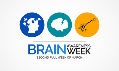 Vector illustration on the theme of Brain awareness week (BAW) observed each year during second full week of March.