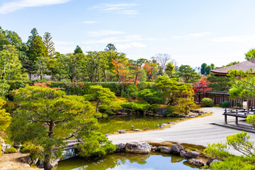 Obraz premium 秋の日本庭園 京都 仁和寺