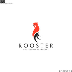 Abstract rooster. Logo template