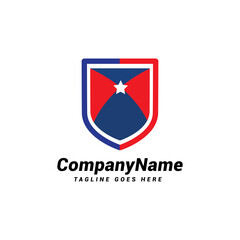 Technology protection shield sman logo icon vector template.