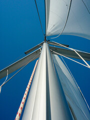 Fototapeta premium sail boat yacht mast and rigging