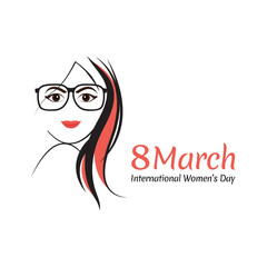 illustration of Happy Women's Day greetings background. Vector template with women for card, poster, flyer and other users . vector illustration eps10 graphic