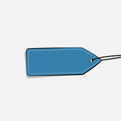 blank blue label business tag vector illustration EPS10