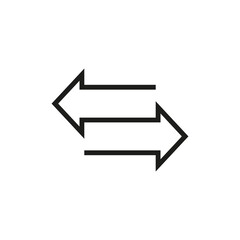 Icon of the transfer arrows.Simple linear illustration on a white background