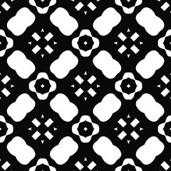 Black and white texture. Abstract seamless geometric pattern.
