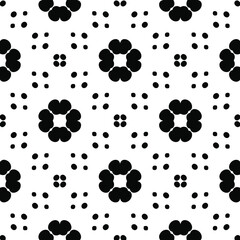 Black and white texture. Abstract seamless geometric pattern.