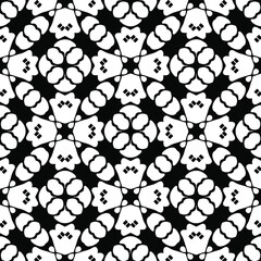 Black and white texture. Abstract seamless geometric pattern.