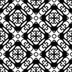 Black and white texture. Abstract seamless geometric pattern.