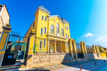 Great Synagogue exterior view in Edirne City of Turkey.