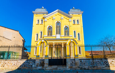 Great Synagogue exterior view in Edirne City of Turkey.