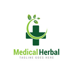 Medical leaf earth nature save logo icon vector template.