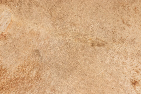 close up view of abstract surface brown genuine leather of old drum background or texture