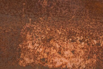 rust background on a metal sheet