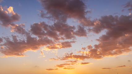 Sunset clouds at Cronulla beach, NSW, Sydney, Australia, Beautiful, vibrant , colors