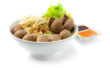 Bakso Meatballs Noodles with Soup