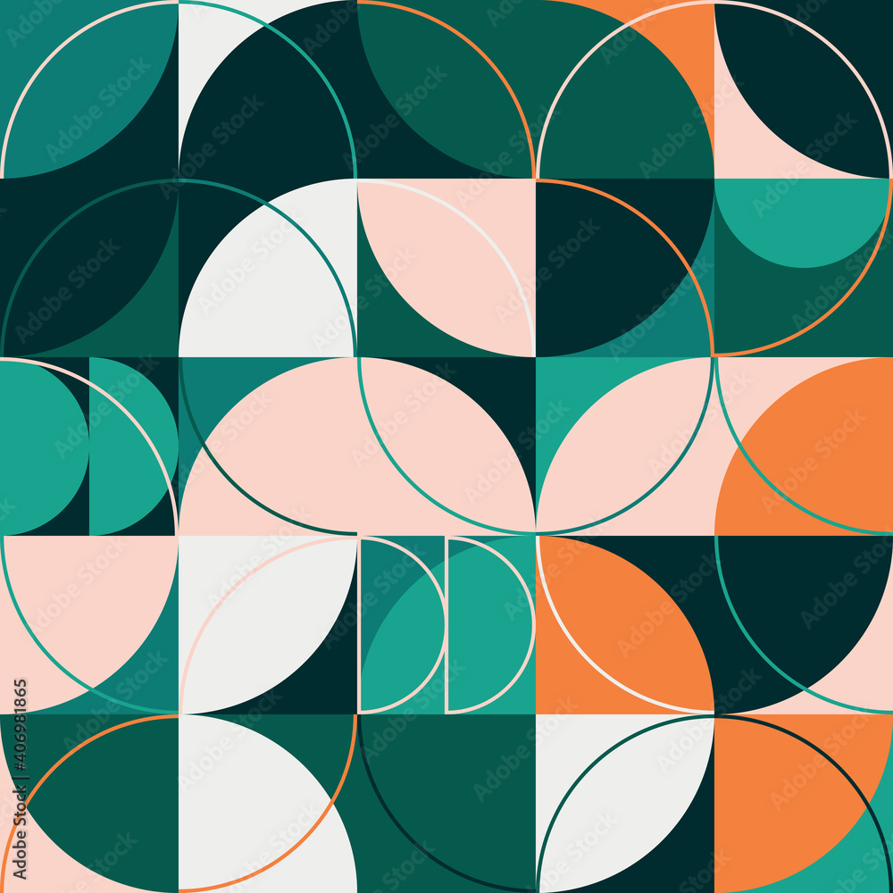 Poster abstract geo art vector pattern composition with geometric shapes
