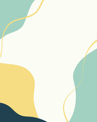 Beautiful yellow and green abstract illustration modern style for presentations and brochure