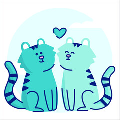 Cute valentine's day animal