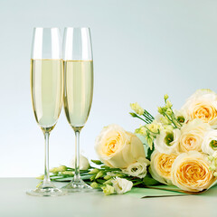 Concept for valentine's day or date. Romantic for couple.