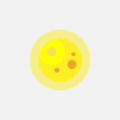 Obraz premium The sun icon, weather. Yellow silhouette on a white background. Vector