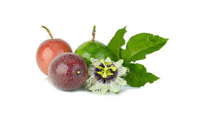 Passion fruit isolated on white background
