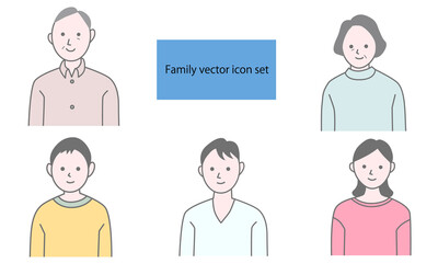 Vector illustration of smiling family