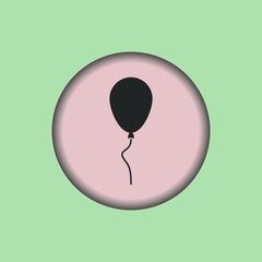 ballon icon, isolated ballon sign icon, vector illustration
