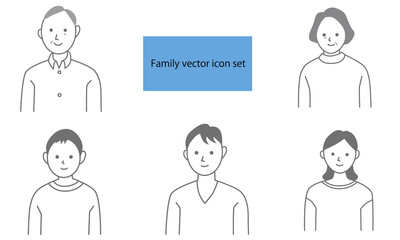 Vector illustration of smiling family