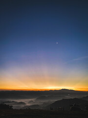 sunset in the mountains