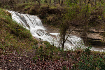 waterfall in the river nervion in the basque country