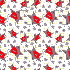 Interstellar seamless pattern, watercolor art.