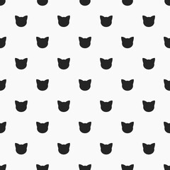 Cat heads seamless pattern.