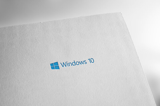 Windows 10 logo editorial illustrative